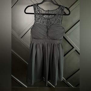 Maniju black midi dress